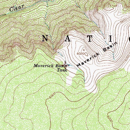 Topographic Map of Maverick Basin Tank, AZ
