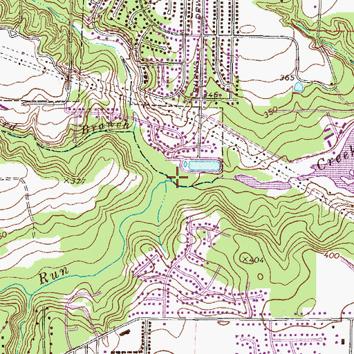 Topographic Map of Howard Branch, GA