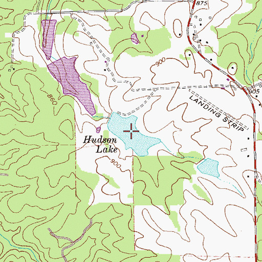 Topographic Map of Hudson Lake, GA