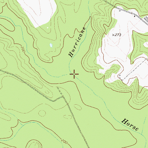 Topographic Map of Hurricane Branch, GA