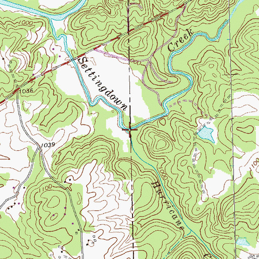 Topographic Map of Hurricane Creek, GA