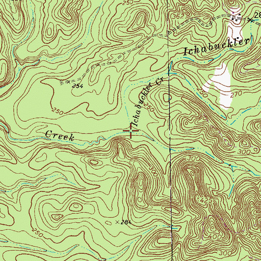 Topographic Map of Ichabuckler Creek, GA