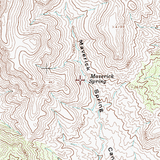 Topographic Map of Maverick Spring, AZ