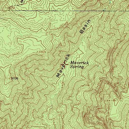 Topographic Map of Maverick Spring, AZ