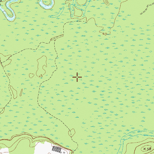 Topographic Map of Indian Swamp, GA