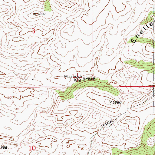 Topographic Map of Maverick Well, AZ