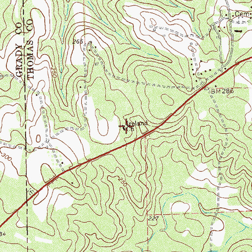Topographic Map of Ireland Church, GA