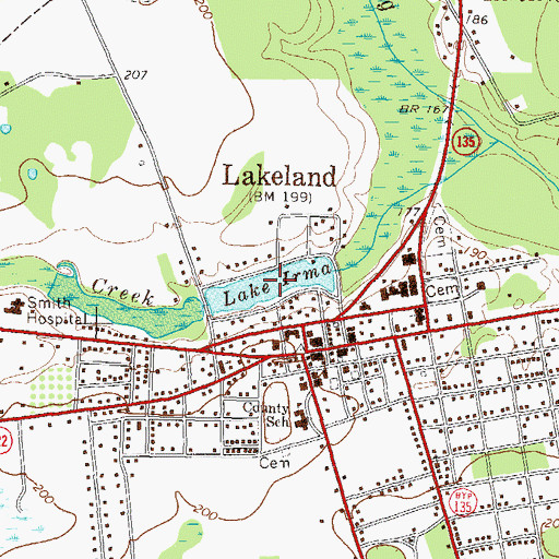 Topographic Map of Lake Irma, GA