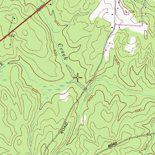 Topographic Map of Island Shoals Creek, GA