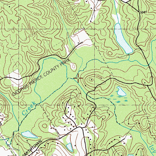 Topographic Map of Ivy Creek, GA