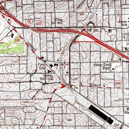 Topographic Map of J C Harris School, GA