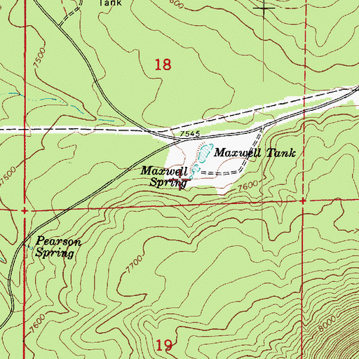 Topographic Map of Maxwell Spring, AZ