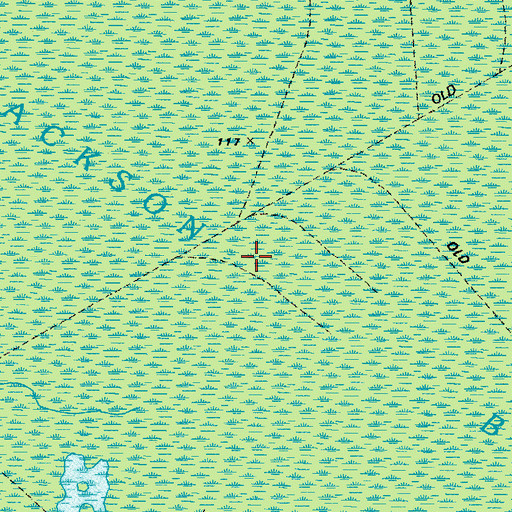 Topographic Map of Jackson Bay, GA