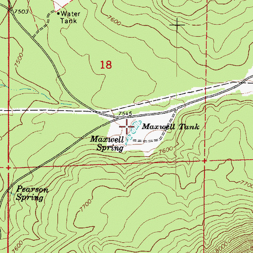 Topographic Map of Maxwell Tank, AZ