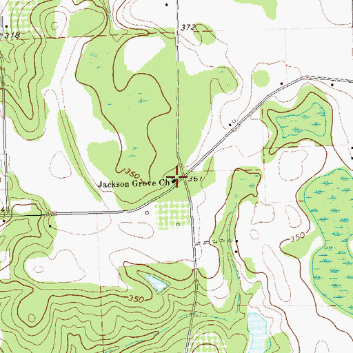 Topographic Map of Jackson Grove Church, GA