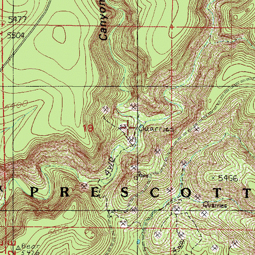 Topographic Map of May Tank Canyon, AZ