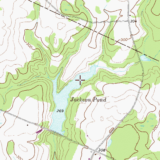 Topographic Map of Jackson Pond, GA