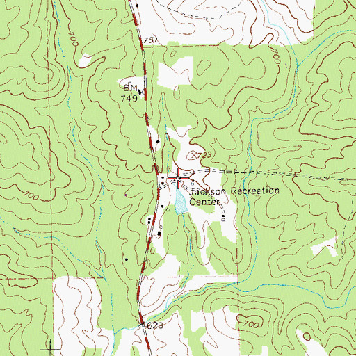 Topographic Map of Jackson Recreation Center, GA