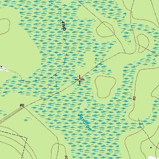 Topographic Map of Jardine Bay, GA