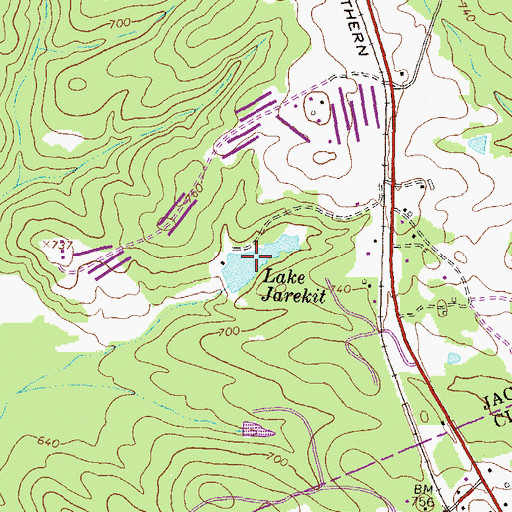 Topographic Map of Lake Jarekit, GA