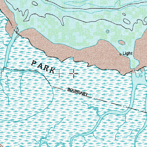 Topographic Map of Jekyll Island State Park Authority, GA