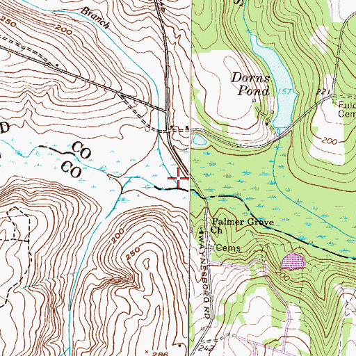 Topographic Map of Jennys Branch, GA