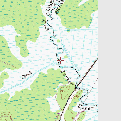 Topographic Map of Jerico Creek, GA