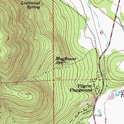 Topographic Map of Mayflower Spring, AZ