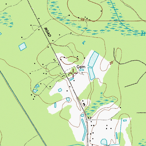 Topographic Map of Jerusalem Church, GA