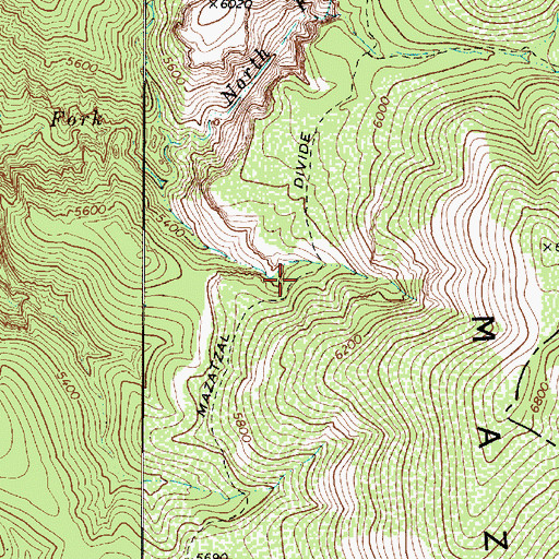 Topographic Map of Mazatzal Divide, AZ