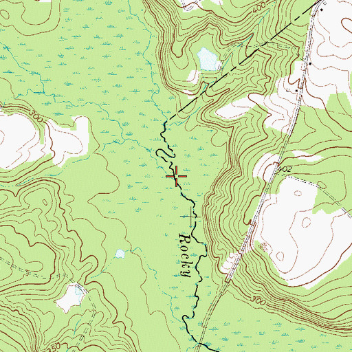 Topographic Map of Joes Creek, GA
