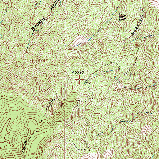 Topographic Map of Mazatzal Divide Trail, AZ