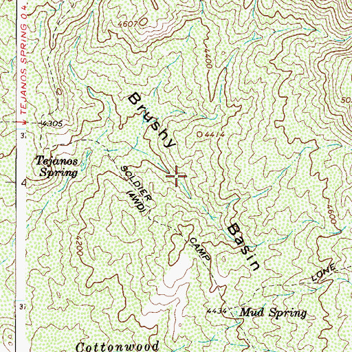 Topographic Map of Mazatzal Mountains, AZ