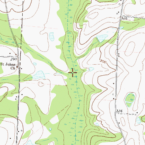 Topographic Map of Johns Creek, GA