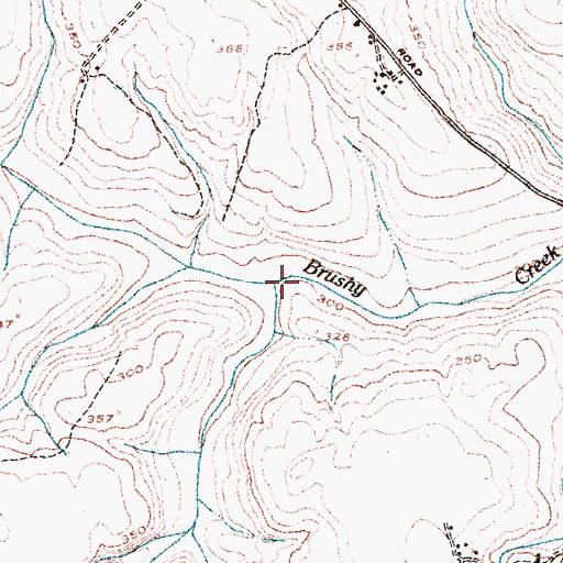 Topographic Map of Johnson Branch, GA