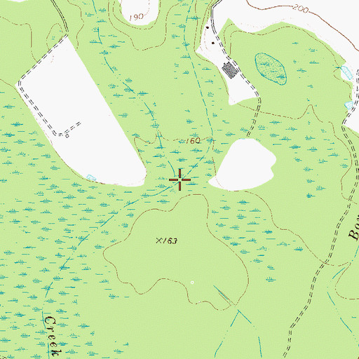 Topographic Map of Johnson Creek, GA
