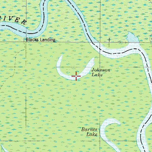 Topographic Map of Johnson Lake, GA