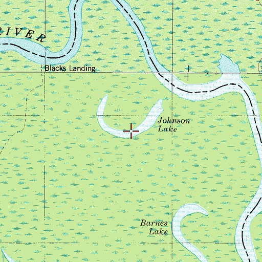 Topographic Map of Johnson Lake, GA