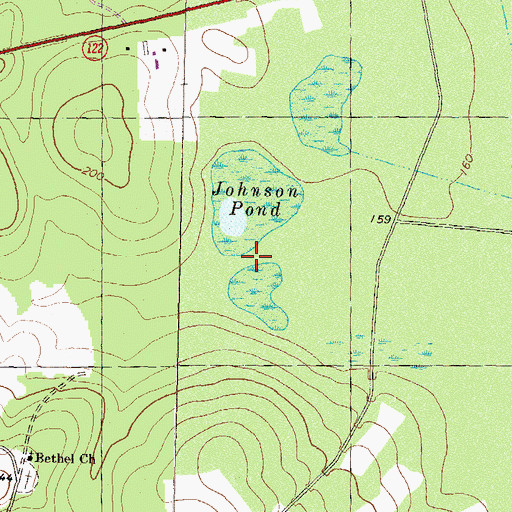Topographic Map of Johnson Pond, GA