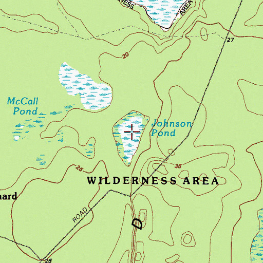 Topographic Map of Johnson Pond, GA
