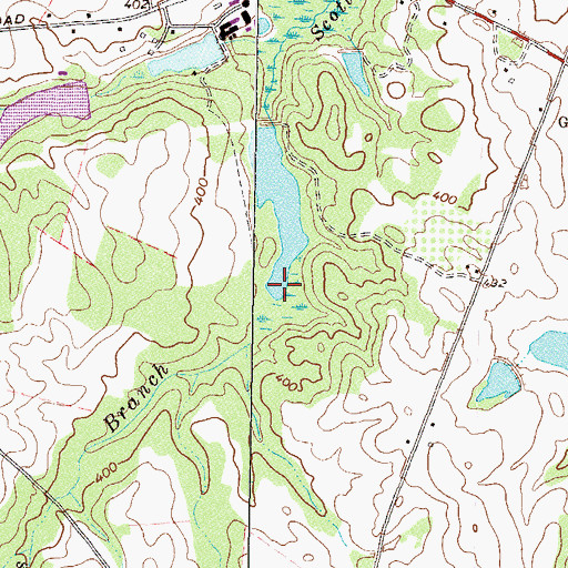 Topographic Map of Joiners Branch, GA