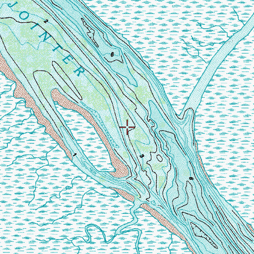 Topographic Map of Jointer Creek, GA