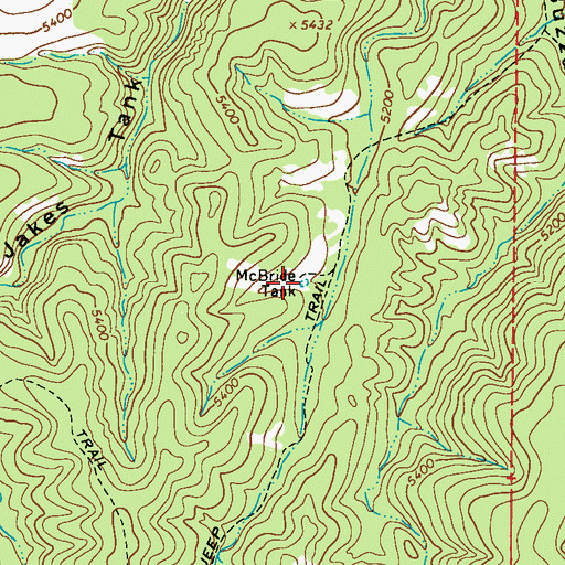 Topographic Map of McBride Tank, AZ