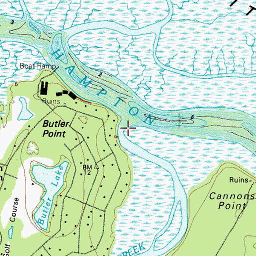 Topographic Map of Jones Creek, GA