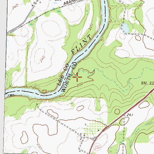 Topographic Map of Jones Creek, GA