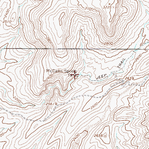 Topographic Map of McCann Spring Tank, AZ