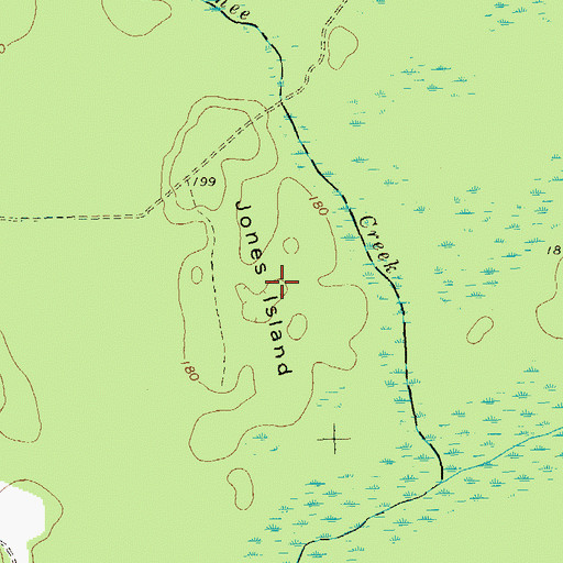 Topographic Map of Jones Island, GA