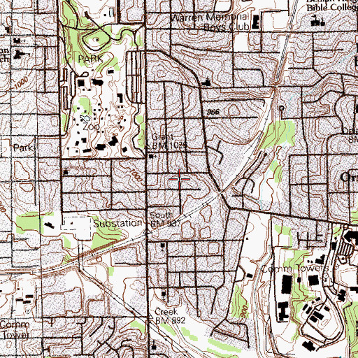 Topographic Map of Jones School, GA