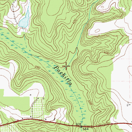 Topographic Map of Jordan Branch, GA