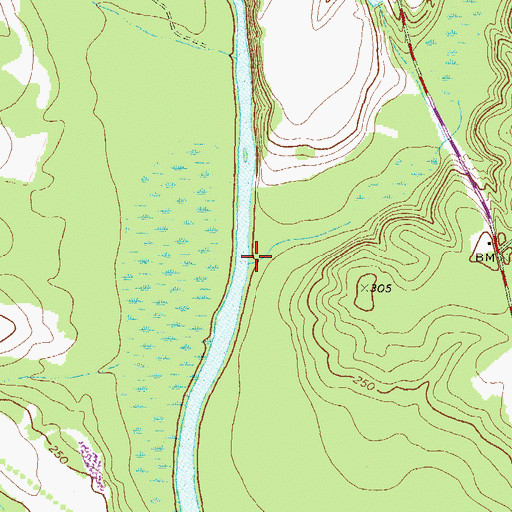 Topographic Map of Jordan Creek, GA